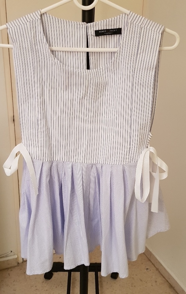 Blue Peplum Top